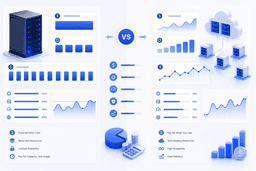 Cloud hosting and VPS cost comparison with resource allocation and billing models.