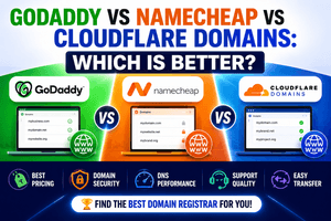 Comparison of domain registrars showing pricing DNS management security features and domain administration