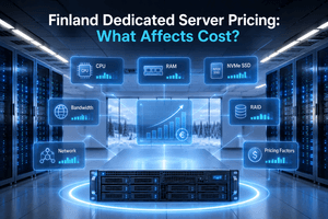 Finland dedicated server pricing guide showing enterprise server hardware and the factors that influence dedicated server costs