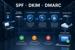 SPF DKIM and DMARC email authentication protecting email deliverability and preventing spoofing