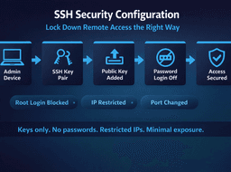 vps ssh security configuration using keys and secure access control

