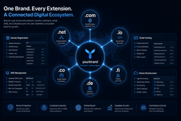 Business strategy for managing multiple domain extensions and protecting brands
