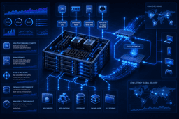Dedicated server infrastructure with NVMe storage, enterprise networking, CDN connectivity, and low-latency performance.