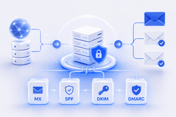 MX SPF DKIM and DMARC records configuration for secure cPanel email delivery and authentication.