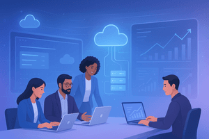 Digital agency team collaborating on cloud hosting and client management projects, symbolizing growth and partnership with Cloudoora.