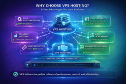 benefits of VPS hosting including performance flexibility security and scalability
