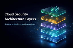 cloud security architecture layers iam encryption monitoring compliance
