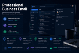 Professional business email addresses using different domain extensions