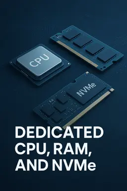 Dedicated CPU, RAM, and NVMe disks