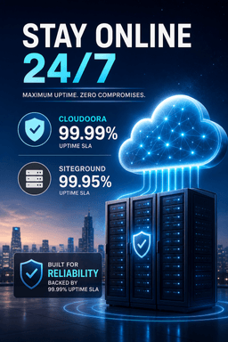 আপটাইম ও নির্ভরযোগ্যতা: Cloudoora বনাম SiteGround — ২৪/৭ অনলাইনে থাকুন