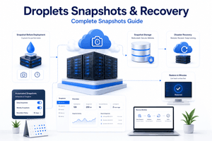 Droplets snapshots and recovery guide showing cloud server snapshots backup storage and disaster recovery infrastructure